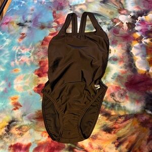 NWT Speedo Classic Black Women’s One Piece Swimsuit